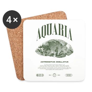 Oscar Fish Keeper Streetwear moderne - Dessous de verre (lot de 4) - blanc - Devant