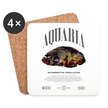 Oscar Fish Keeper Modern Streetwear - Coasters (set of 4) - white - Front
