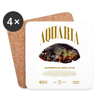 Oscar Fish Keeper Streetwear moderne - Dessous de verre (lot de 4) - blanc - Devant