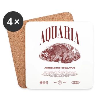 Oscar Fish Keeper Streetwear moderne - Dessous de verre (lot de 4) - blanc - Devant
