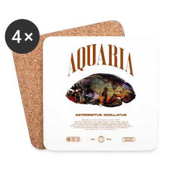 Oscar Fish Keeper Streetwear moderne - Dessous de verre (lot de 4) - blanc - Devant