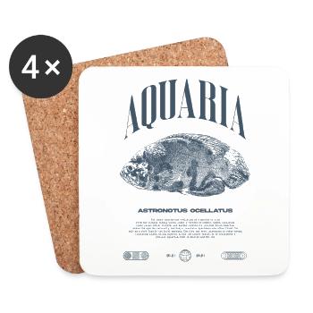 Oscar Fish Keeper Streetwear moderne - Dessous de verre (lot de 4) - blanc - Devant