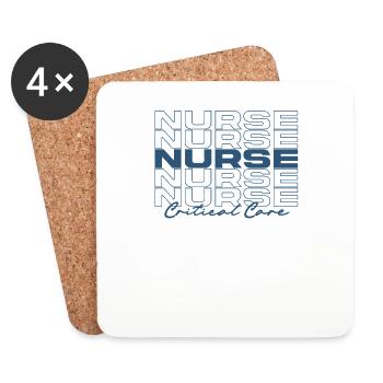 Critical Care Nurse Medical Nurses Stylish - Coasters (set of 4) - white - Front