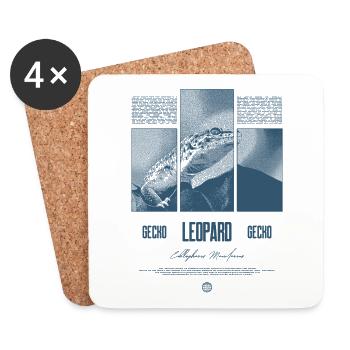 Leopard Gecko Reptile Keeper Streetwear - Coasters (set of 4) - white - Front