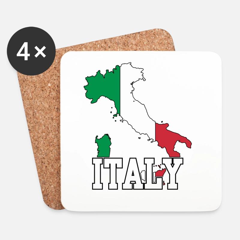 Italien - Untersetzer (4er-Set) - Weiß