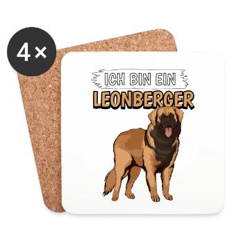 Leonberger Ich bin ein Leonberger - Untersetzer (4er-Set) - Weiß - Vorne
