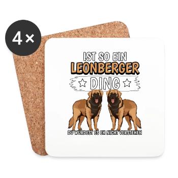 Leonberger Ist so ein Leonberger Ding - Untersetzer (4er-Set) - Weiß - Vorne