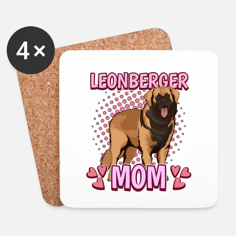 Leonberger Leonberger Mom - Untersetzer (4er-Set) - Weiß