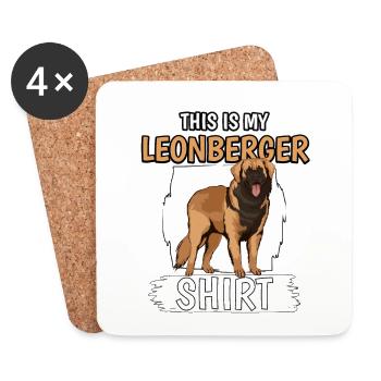 Leonberger This Is My Leonberger Shirt - Dessous de verre (lot de 4) - blanc - Devant