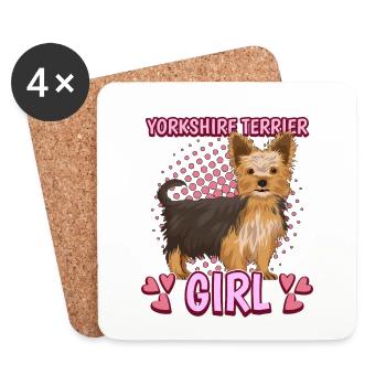Yorkshire Terrier Yorkshire Terrier Girl - Untersetzer (4er-Set) - Weiß - Vorne