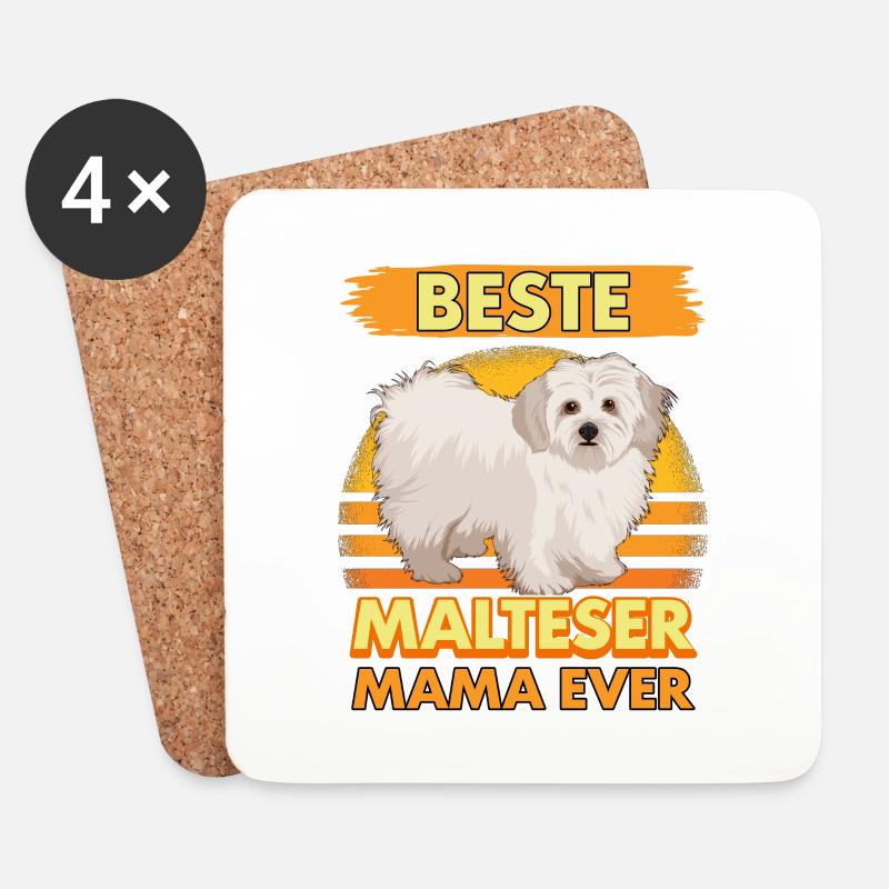 Malteser Beste Malteser Mama Ever - Untersetzer (4er-Set) - Weiß