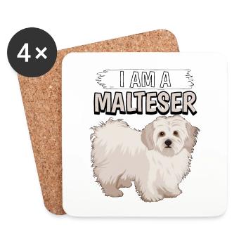 Malteser I Am A Malteser - Untersetzer (4er-Set) - Weiß - Vorne