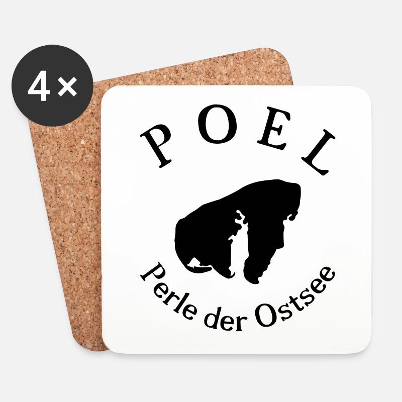 Poel - Untersetzer (4er-Set) - Weiß