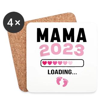 La future maman 2023 annonce sa grossesse - Dessous de verre (lot de 4) - blanc - Devant