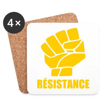 Résistance - Coasters (set of 4) - white - Front