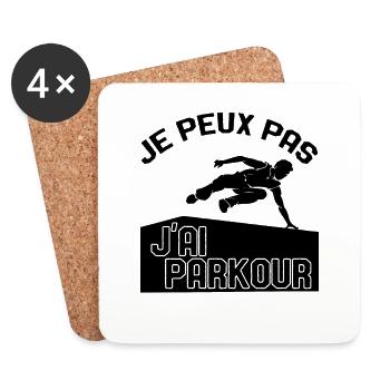 Je Peux Pas J'ai Parkour - Dessous de verre (lot de 4) - blanc - Devant