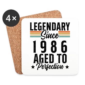 Legendary since 1986 - Coasters (set of 4) - white - Front