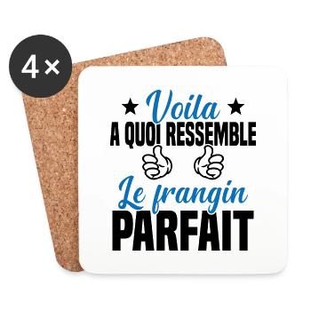 Voilà à quoi ressemble le frangin parfait - Dessous de verre (lot de 4) - blanc - Devant