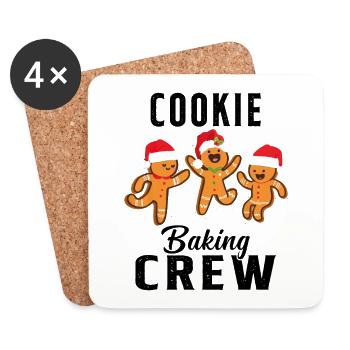 Cookie Baking Crew Cookie Gift - Coasters (set of 4) - white - Front