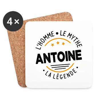 Antoine L'Homme Le Mythe La Légende - Dessous de verre (lot de 4) - blanc - Devant