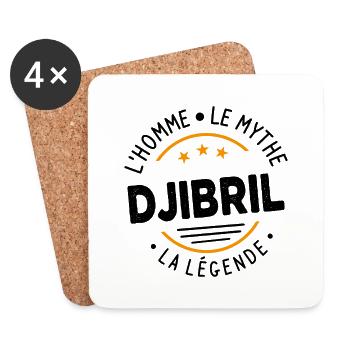 Djibril L'Homme Le Mythe La Légende - Dessous de verre (lot de 4) - blanc - Devant