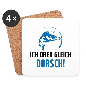 Je Suis Sur Le Point De Tourner La Morue Pêcheur - Dessous de verre (lot de 4) - blanc - Devant