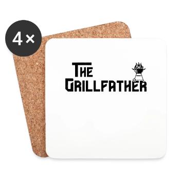 Der Vater des Grillens | Vatertag - Untersetzer (4er-Set) - Weiß - Vorne