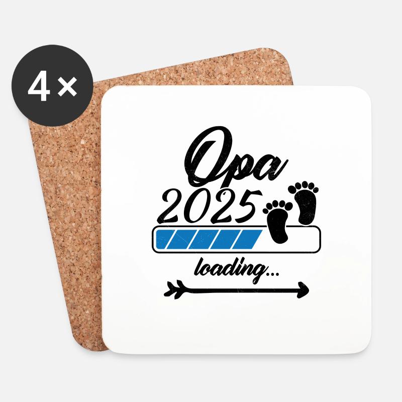 Opa 2025 Loading - Untersetzer (4er-Set) - Weiß