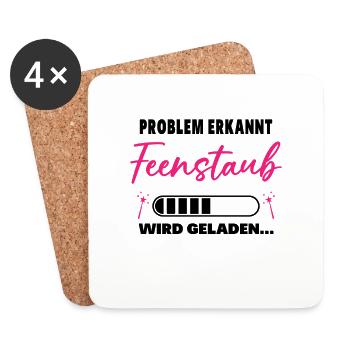 Problem erkannt Feenstaub wird geladen Fee Einhorn - Untersetzer (4er-Set) - Weiß - Vorne