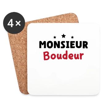 monsieur boudeur - Dessous de verre (lot de 4) - blanc - Devant