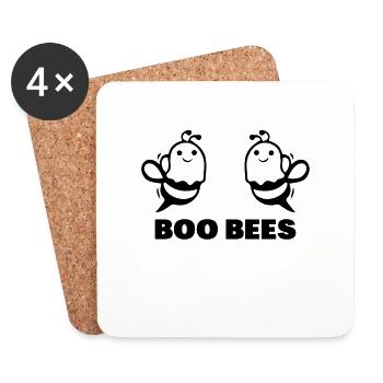 Boo Bees Geschenk Personalisierter Humor - Untersetzer (4er-Set) - Weiß - Vorne
