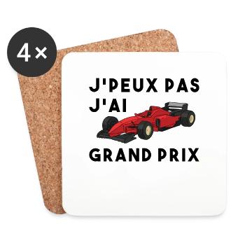 Je peux pas j ai grand prix - Dessous de verre (lot de 4) - blanc - Devant