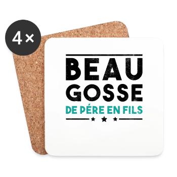 Beau Gosse De Père En Fils - Dessous de verre (lot de 4) - blanc - Devant