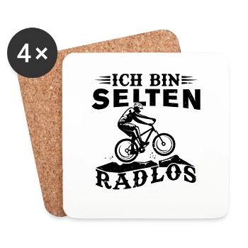 Ich Bin Radlos für Fahrradfahrer - Untersetzer (4er-Set) - Weiß - Vorne