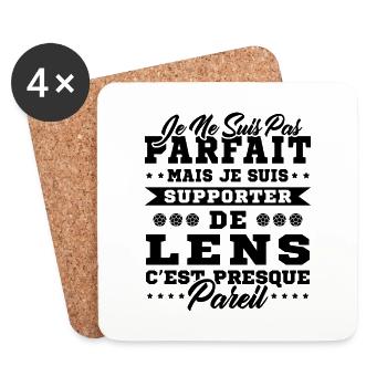 Idée Cadeau Pour Supporter Lensois - Dessous de verre (lot de 4) - blanc - Devant