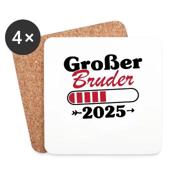 Großer Bruder Loading 2025 - Untersetzer (4er-Set) - Weiß - Vorne
