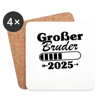 Großer Bruder Loading 2025 - Untersetzer (4er-Set) - Weiß - Vorne