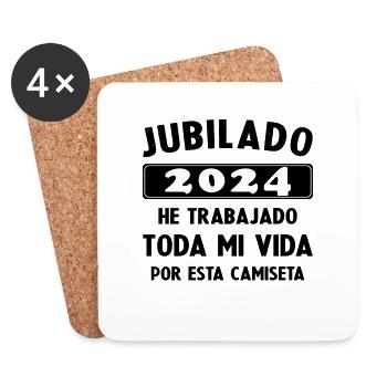 Retired in 2024 / Retired 2024 Gift Humor - Coasters (set of 4) - white - Front