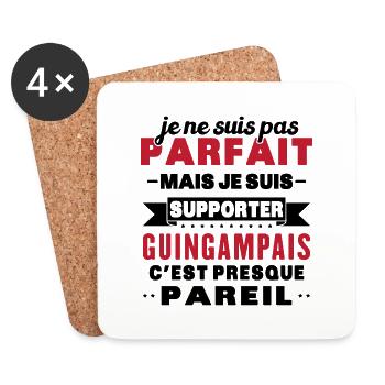 Not perfect but I'm a Guingamp supporter - Coasters (set of 4) - white - Front