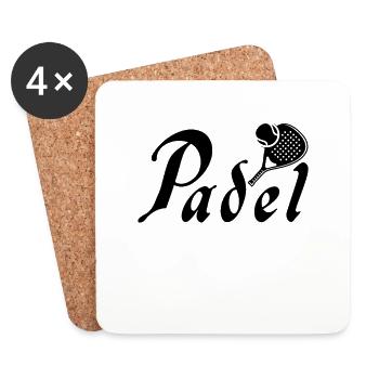 Padel Fun Padel Player Padelist - Dessous de verre (lot de 4) - blanc - Devant