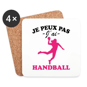 Ich kann nicht Handball haben - Untersetzer (4er-Set) - Weiß - Vorne