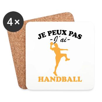 Ich kann nicht Handball haben - Untersetzer (4er-Set) - Weiß - Vorne