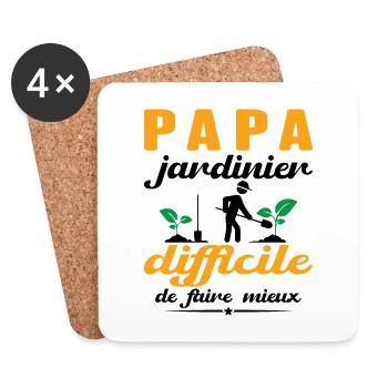 Dad Gardener Gift Hard To Do Better - Coasters (set of 4) - white - Front