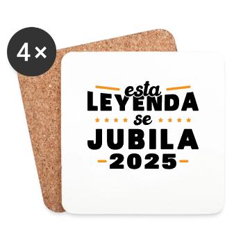 Humor 2025 Ruhestandsgeschenk, 2025 Rentner - Untersetzer (4er-Set) - Weiß - Vorne