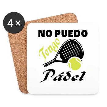 Je ne peux pas avoir d’athlètes de padel - Dessous de verre (lot de 4) - blanc - Devant