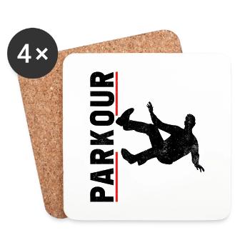 Parkour Free Runner Free Running - Coasters (set of 4) - white - Front