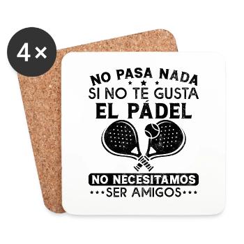 Ce n’est pas grave si vous n’aimez pas le padel - Dessous de verre (lot de 4) - blanc - Devant