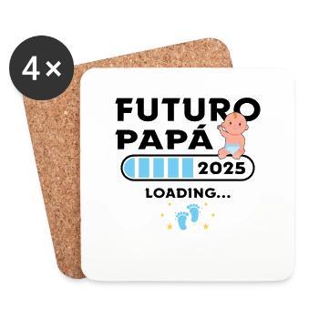 Future Pope 2025 First-time Father 2025 - Coasters (set of 4) - white - Front