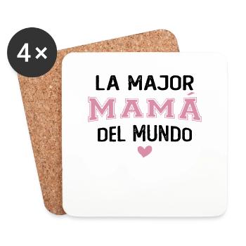 La meilleure maman du monde - Dessous de verre (lot de 4) - blanc - Devant