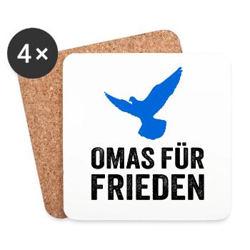 Omas für Frieden - Untersetzer (4er-Set) - Weiß - Vorne